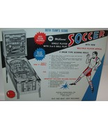 Soccer Pinball FLYER Original 1964 Game Retro Sports Theme Art Sheet - £57.03 GBP