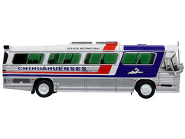 Dina 323-G2 Olimpico Coach Bus Transportes Chihuahuenses White &amp; Silver w Red &amp; - £48.98 GBP