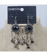 Vintage Chico's Earrings Black w/ Silver Tone 2.5 Inch Dangle Drop NEW - €6,27 EUR Vintage Chico's Earrings Black w/ Silver Tone 2.5 Inch Dangle Drop NEW - €6,27 EUR
