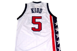 Jason Kidd #5 Team USA New Men Basketball Jersey White Any Size image 4