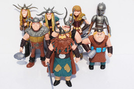  How To Train Your Dragon Night Fury Play Set 8pc Action Figures Large 4-1/2-5&quot;  - £30.37 GBP