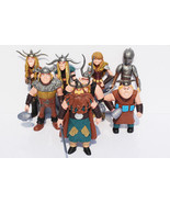  How To Train Your Dragon Night Fury Play Set 8pc Action Figures Large 4-1/2-5"  - $38.00