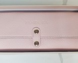 NEW Pandora Pink Leather and Gray Velvet Lined Travel Jewelry Case Roll ... - $30.64