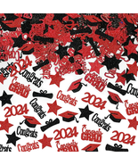 Red Graduation Confetti 2024 Graduation Party Decorations 2024 Graduatio... - $11.71