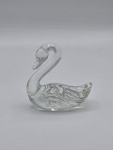 Fenton Vintage Clear Crystal Swan Figurine - $618.58 MXN