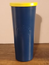 2016 Starbucks Matte Navy Blue Stainless Steel Cold Cup Tumbler 24 Oz Venti Htf - $34.99