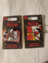 2 New Disney Pin Mulan Pin Live Action Film Limited Release 3D Pin Set 2020 - £31.15 GBP