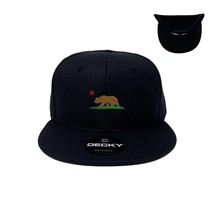 California Republic Bear Snapback Hat All Black - £19.67 GBP