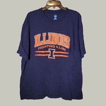 Illinois Fighting Illini Shirt Mens XL Blue Short Sleeve NCAA Casual  - $14.99