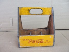 Vintage Drink Coca Cola In Bottles Wood Bottle Carrier - $176.37