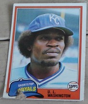U. L. Washington, Royals, 1981  #26  Topps Baseball Card, VG COND - £0.78 GBP