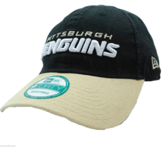 Pittsburgh Penguins New Era 9FORTY NHL Wordmark Team Logo Canvas Hockey Cap Hat - £15.27 GBP