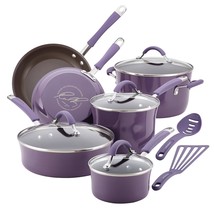 Rachael Ray Cucina Nonstick Cookware Pots and Pans Set, 12 Piece, Lavender Purpl - £199.31 GBP