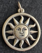 James Avery Retired Silver Sun Charm or Pendant 7/8&quot; - £257.81 GBP