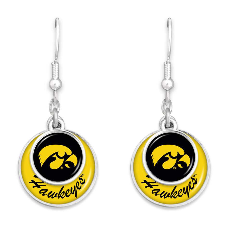 55427 Iowa Hawkeyes Stacked Disk Earrings