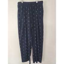 Nautica Sleepwear Pajama Pants Medium Mens Blue Nautical Straight Leg Pockets - £13.24 GBP
