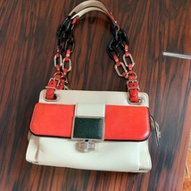 NWT BALENCIAGA Cream and Coral Leather Shoulder Bag - $940.50