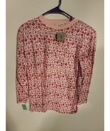 BRASS PLUM-Nordstrom-Vintage-Womans-Small -Flowers-Top-NWT&#39;s -Pink - $31.42
