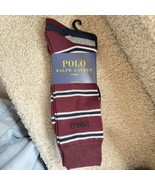 Polo Ralph Lauren Men`s Dress Socks 3-pack long trouser socks Blue Gray Red - $13.86