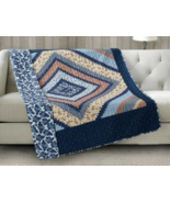 Around the Blue Block Reversible Soft Quilted Throw Blanket 50x60 in Vir... - £29.84 GBP