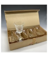 Vintage Radio Brand Japan Hand Crafted Fine Glass Appetite Etched 4oz Gl... - $42.14 CAD