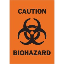 BIOHAZARD Symbol Warning Safety Sticker 5&quot; x 3.5&quot; Self Adhesive sign BRA... - $411.19 MXN