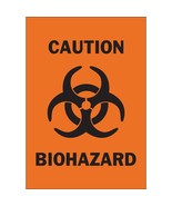 BIOHAZARD Symbol Warning Safety Sticker 5&quot; x 3.5&quot; Self Adhesive sign BRA... - $402.62 MXN