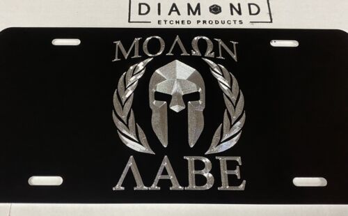 thumbnail image 2 of NRA Second Amendment Molon Labe Rifle Gun License Plate Frame - Black - USA Made 2 of 5