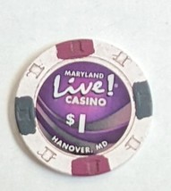 $1 Maryland Live!  Casino Chip Hanover, MD - £3.88 GBP