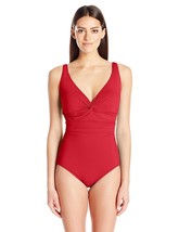 Contours By Coco Reef Womens Red One Piece Swimsuit,  US 12 / 36C Cup, 9... - $48.67