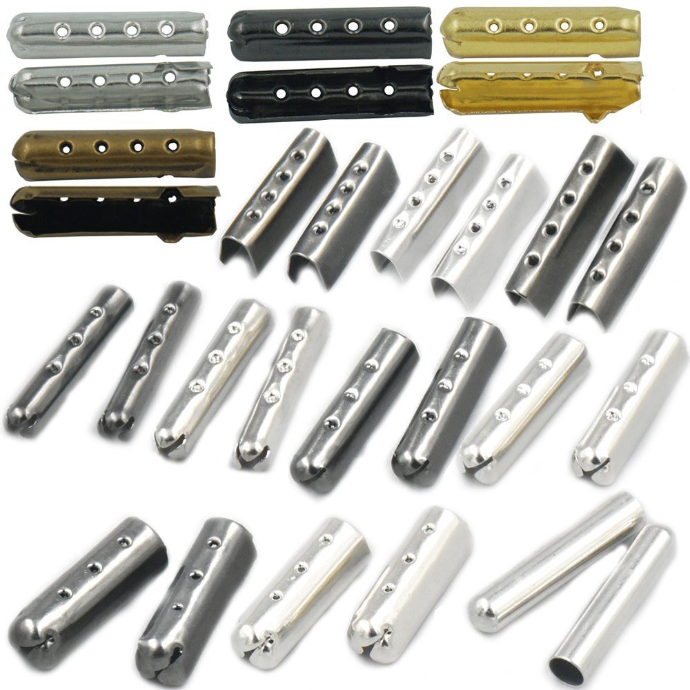 200 Pcs Shoelace Bullet Metal Ends Aglet Repair Shoe Lace Tips Replacement DIY
