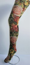 Vintage Floral Printed Tights Full Foot Alternative Festival Funky 60&#39;s 70&#39;s 90&#39; - £12.25 GBP
