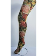Vintage Floral Printed Tights Full Foot Alternative Festival Funky 60's ... - $15.56