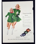 1951 Kotex Skaters Vintage Magazine Print Ad - $7.43