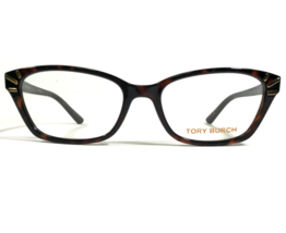 Tory Burch Eyeglasses Frames TY 4002 1378 Brown Tortoise Gold Cat Eye 52-16-135 - £25.56 GBP