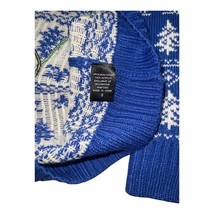 33 Degrees Men Blue Ugly Christmas Sweater Elf Dog Boston Terrier Size S NWT image 4