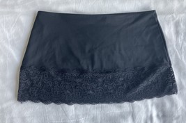 Women&#39;s Short Shirt Extender Black w Lace 2XL - $26.06