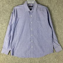 Tommy Hilfiger Button Up Shirt Men&#39;s XL Cotton Regular Fit Long Sleeve 3... - $219.15 MXN