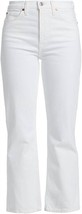 Re/done women crop boot cut 70's denim high rise jeans in White - size 26 - £118.97 GBP