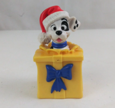 Vintage 1996 Disney 101 Dalmatians Puppy In Yellow Present McDonald&#39;s Toy - £3.06 GBP