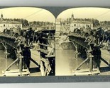 Keystone Stereoview Famous Bridge over Marne to Hotel de Ville &amp; Old Cha... - £14.33 GBP