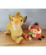 Lg Disney Lion King Plush Simba &amp; Pumba Feed Me Talking Farting Stuffed ... - £24.12 GBP