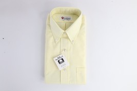 NOS Vintage 70s Princeton University Store Mens 15.5 34 Button Shirt Yellow USA - £47.26 GBP
