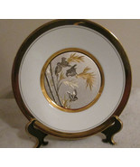 LAL Chokin Art Collection 24KT Gold Rim 6&quot; Plate With 4 Birds Signed - $28.85