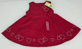 Vintage 2002 Gymboree Baby Girl Red Heart Valentine&#39;s Day Twirl Dress 6-12 NEW - £23.18 GBP