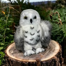 Douglas Plush Snowy Owl Realistic Stuffed Animal Toy 8&quot; White Black Winter - £8.26 GBP