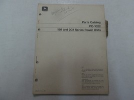John Deere PC-1022 180 &amp; 202 Serie Potenza Unità Parti Catalogo Manuale - £10.05 GBP