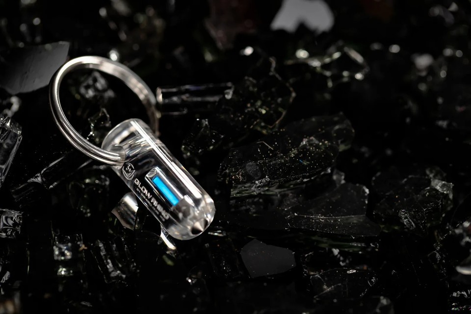 Glow Rhino Spark Glow Fob Blue Lamp/Unit Glass Breaker Tip Waterproof Key Ring Item image 2