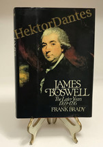 James Boswell: The Later Years 1769-1795 by Frank Brady (1984, HC) - £12.05 GBP