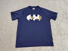 Under Armour Batman Shirt Men Large Navy Loose Alter Ego Camo HeatGear M... - $27.71